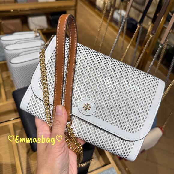 Tory Burch Emerson Chain Wallet Crossbody 175865 White $525 - Picture 8 of 8
